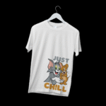 Tom & Jerry Edition Just Chill White Oversized Unisex Tshirt
